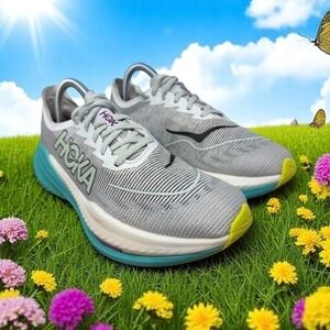 Hoka One One Womens Mach X 2 1155120 FCO White Running Shoes Sneakers Size 9.5 B